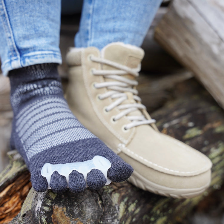 Injinji MW Crew Wool Slate Natural Footgear - Main Image