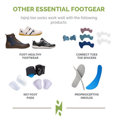 Injinji LW Mini-Crew Gray