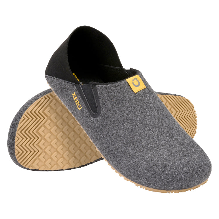 Xero Shoes Pantofole Donna Pagosa In Finta Lana - Nero, Suola Barefoot, Taglia 35.5 EU (W5.5)