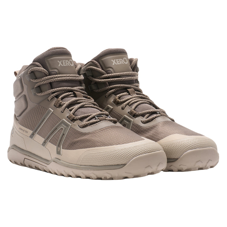 Rセラム Xero Scrambler Trail Mid WP Morel/Pure Cashmere | Natural Footgear