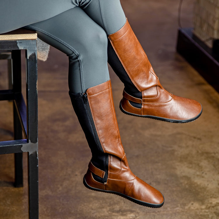 Women’s Barefoot Tall Boots – Brown