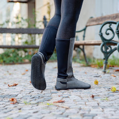 Ahinsa Barefoot Tall Boot Grey Nubuck