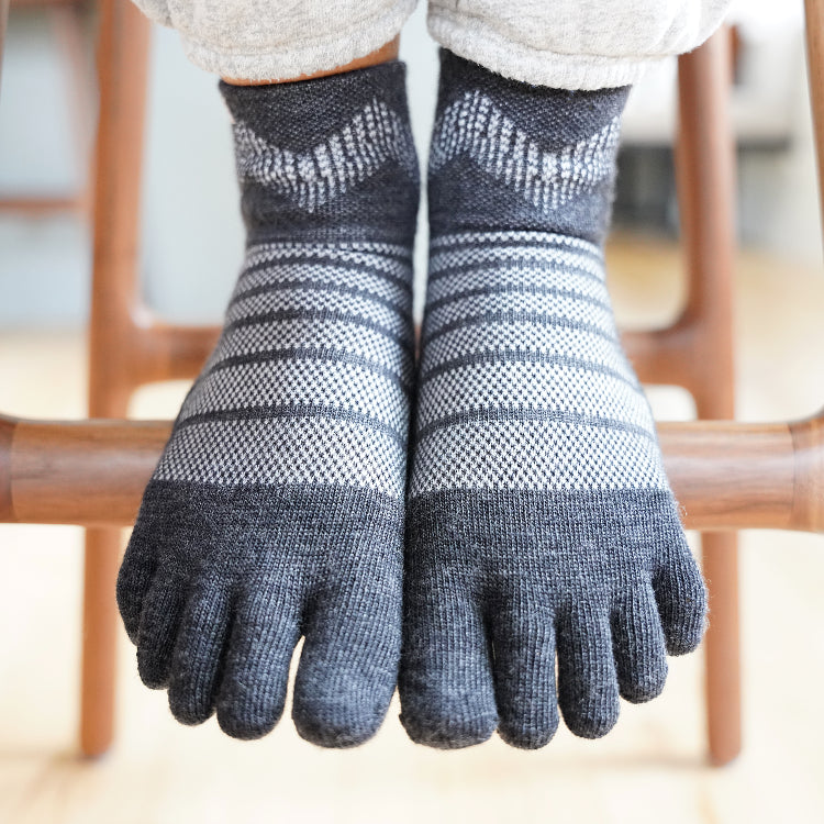 Injinji MW Mini-Crew Wool Slate Natural Footgear