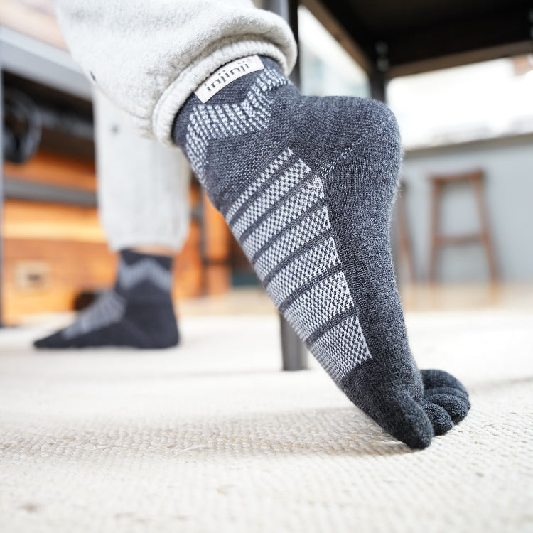 Injinji MW Mini-Crew Wool Slate | Natural Footgear